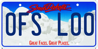 SD license plate 0FSL00