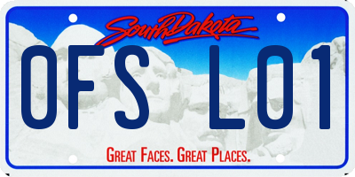 SD license plate 0FSL01
