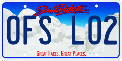 SD license plate 0FSL02