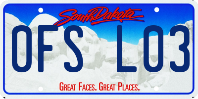 SD license plate 0FSL03
