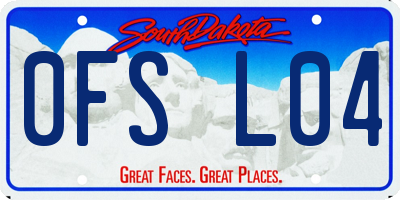 SD license plate 0FSL04