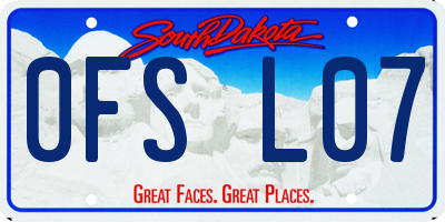 SD license plate 0FSL07