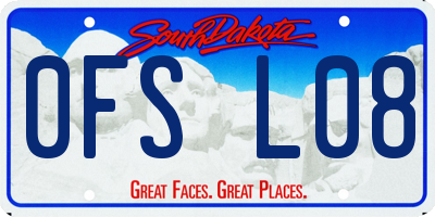 SD license plate 0FSL08