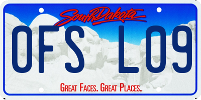 SD license plate 0FSL09