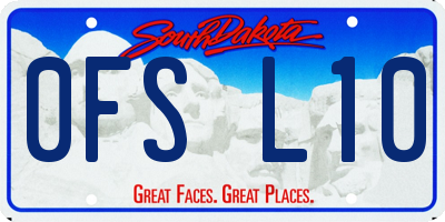 SD license plate 0FSL10