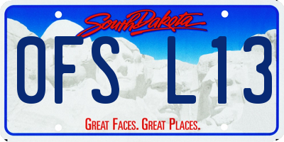 SD license plate 0FSL13