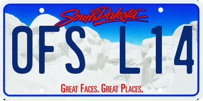 SD license plate 0FSL14