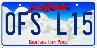 SD license plate 0FSL15