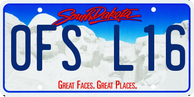 SD license plate 0FSL16