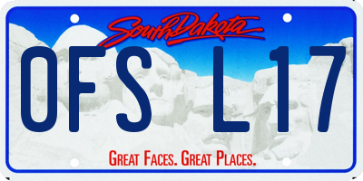 SD license plate 0FSL17