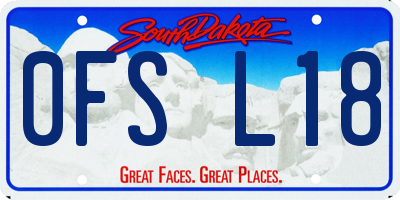 SD license plate 0FSL18