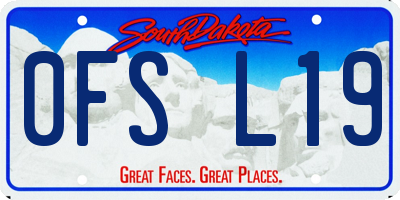 SD license plate 0FSL19