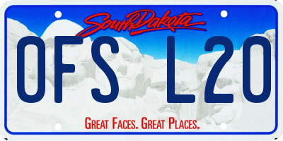 SD license plate 0FSL20