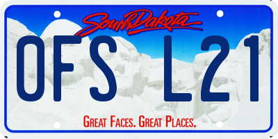 SD license plate 0FSL21