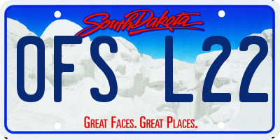 SD license plate 0FSL22