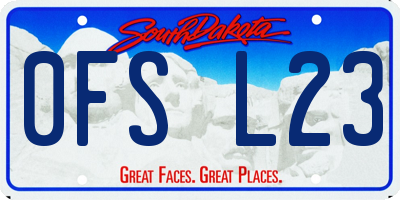 SD license plate 0FSL23