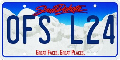 SD license plate 0FSL24