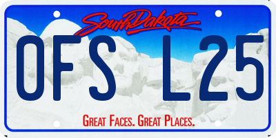 SD license plate 0FSL25