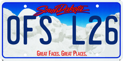 SD license plate 0FSL26
