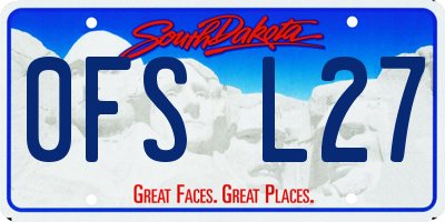 SD license plate 0FSL27