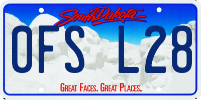 SD license plate 0FSL28