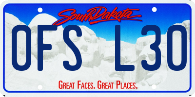 SD license plate 0FSL30