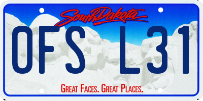 SD license plate 0FSL31