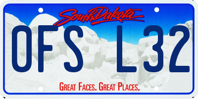 SD license plate 0FSL32