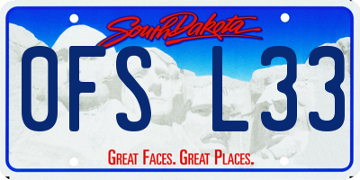 SD license plate 0FSL33