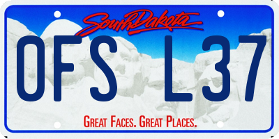SD license plate 0FSL37
