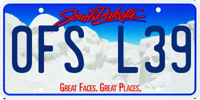 SD license plate 0FSL39