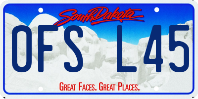 SD license plate 0FSL45