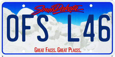 SD license plate 0FSL46