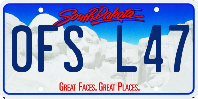 SD license plate 0FSL47