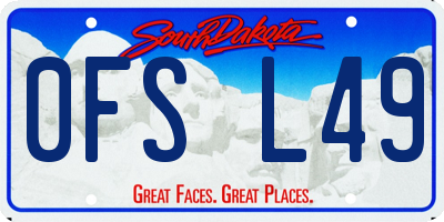 SD license plate 0FSL49