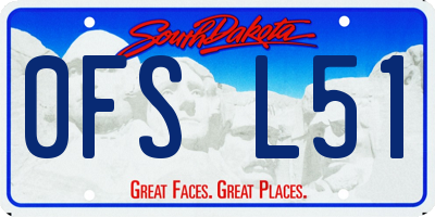 SD license plate 0FSL51