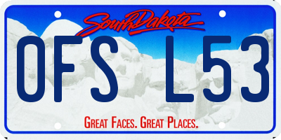 SD license plate 0FSL53