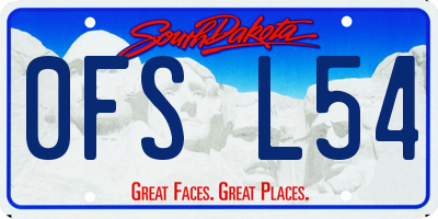 SD license plate 0FSL54