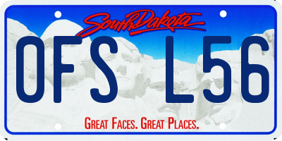 SD license plate 0FSL56