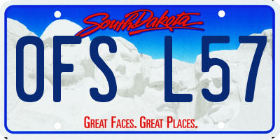 SD license plate 0FSL57