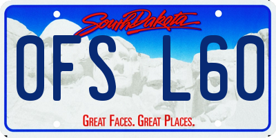SD license plate 0FSL60
