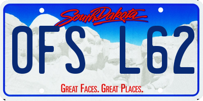 SD license plate 0FSL62