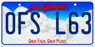 SD license plate 0FSL63