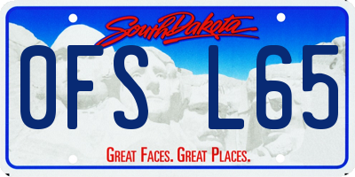 SD license plate 0FSL65