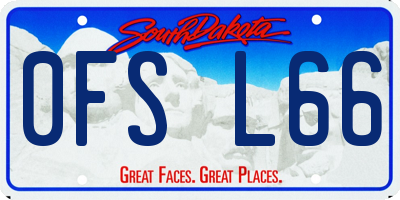 SD license plate 0FSL66