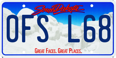 SD license plate 0FSL68