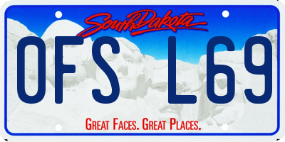 SD license plate 0FSL69