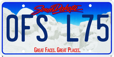 SD license plate 0FSL75