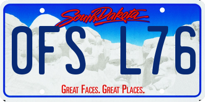 SD license plate 0FSL76
