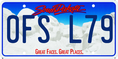 SD license plate 0FSL79